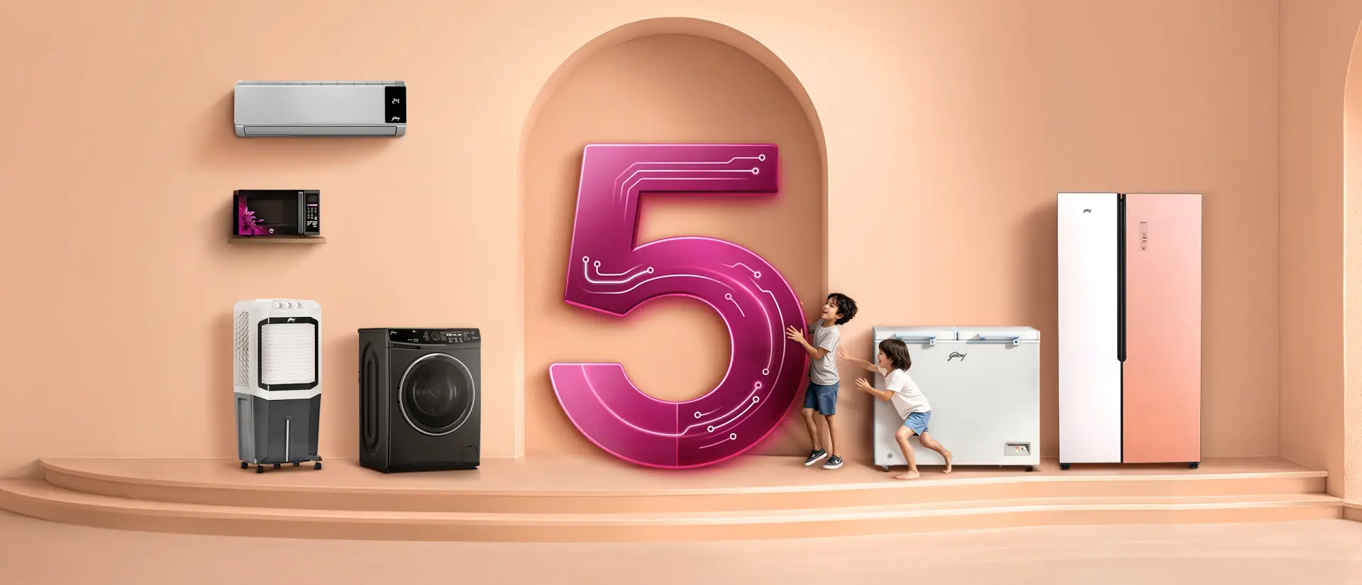 Godrej appliances with the 5-year promise